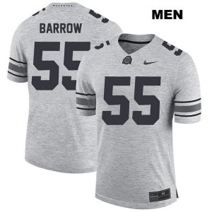 Men's NCAA Ohio State Buckeyes Malik Barrow #55 College Stitched Authentic Nike Gray Football Jersey XG20K67FC